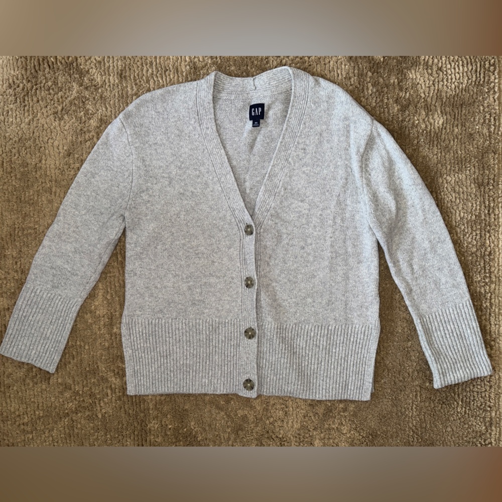 Grey knit cardigan